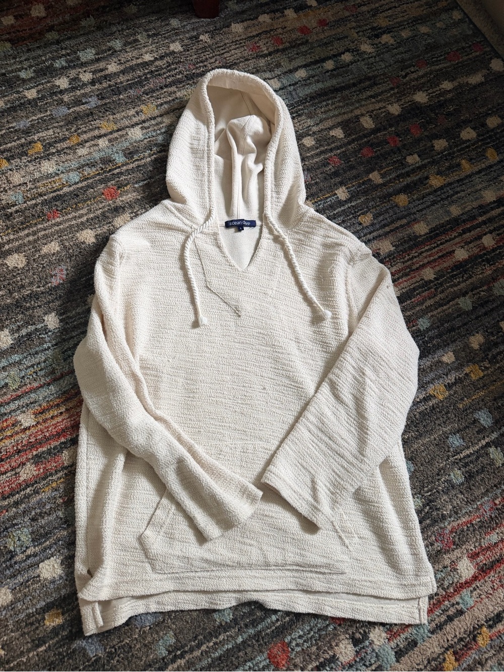 Ocean Drive Women's Cream Knit Hooded Pullover
